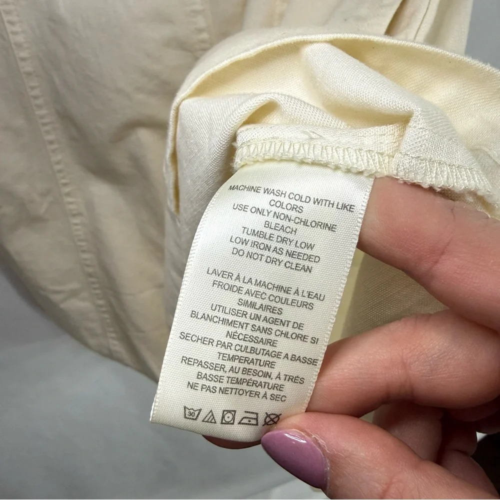 NWT Free People Cheyenne Ivory Denim Mini Dress, size M - Picture 9 of 13